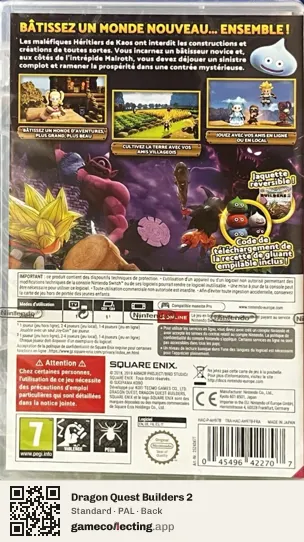 Dragon Quest Builders 2 Nintendo Switch, PAL box back