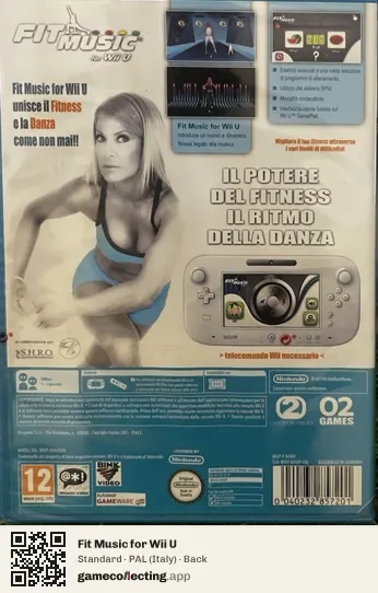 Fit Music for Wii U Nintendo Wii U, Italy box back