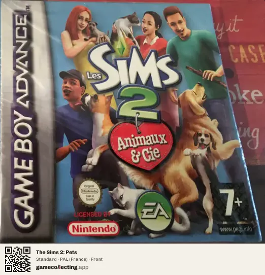 The Sims 2: Pets Game Boy Advance, France box front