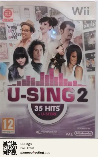 U-Sing 2 Nintendo Wii, PAL box front