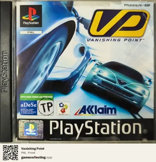 Vanishing Point PlayStation, PAL box front