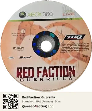 Red Faction: Guerrilla Xbox 360, PAL disc
