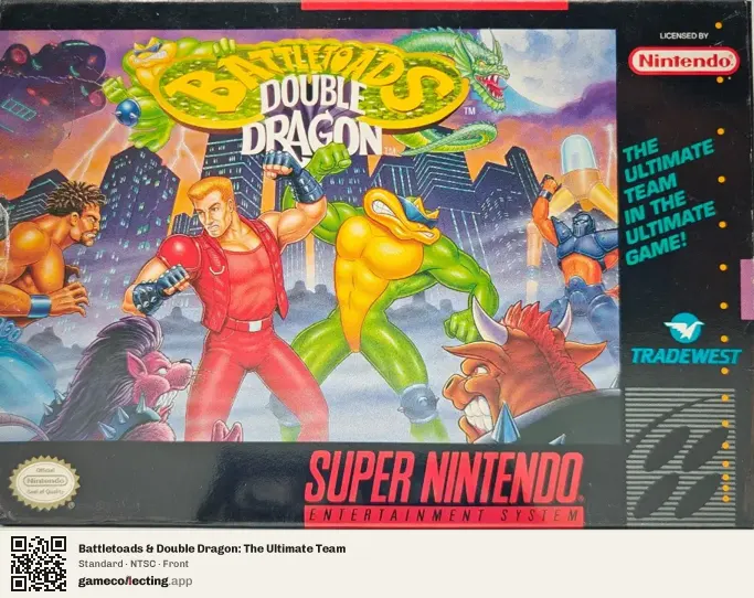 Battletoads & Double Dragon: The Ultimate Team Super Nintendo Entertainment System, NTSC box front