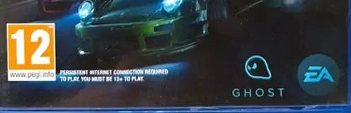 Need for Speed, the PEGI square on its front