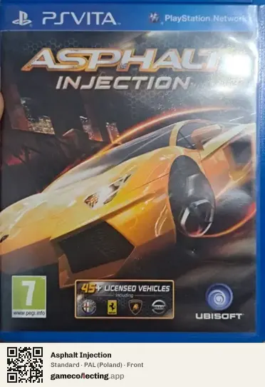 Asphalt Injection PlayStation Vita, Poland box front