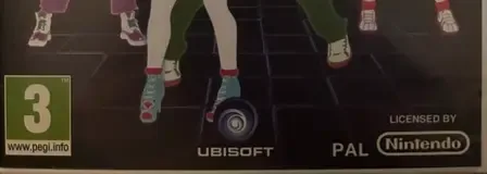 Just Dance 2, the PEGI square on its front
