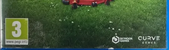 Lawn Mowing Simulator, the PEGI square on its front