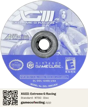 XGIII: Extreme G Racing Nintendo GameCube, NTSC disc