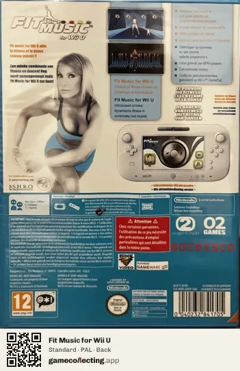 Fit Music for Wii U Nintendo Wii U, PAL box back