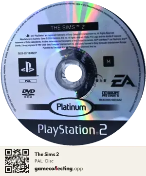 The Sims 2 PlayStation 2, PAL disc