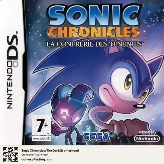 Sonic Chronicles: The Dark Brotherhood Nintendo DS, PAL box front