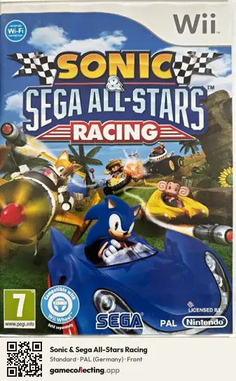 Sonic & Sega All-Stars Racing Nintendo Wii, Germany box front