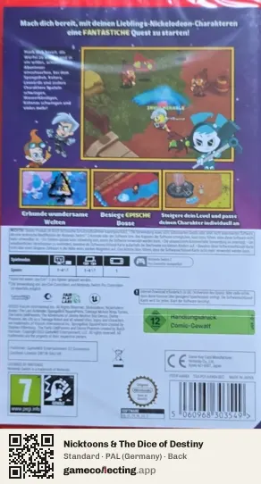 Nicktoons & The Dice of Destiny Nintendo Switch 2, Germany box back