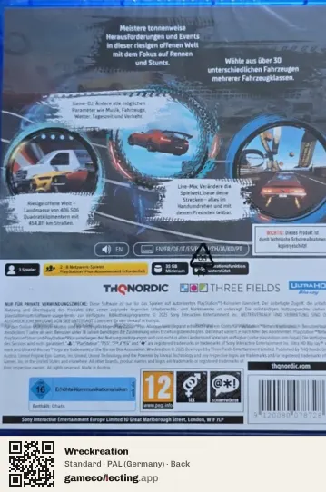 Wreckreation PlayStation 5, Germany box back