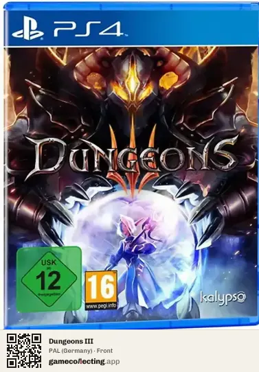 Dungeons III PlayStation 4, Germany box front