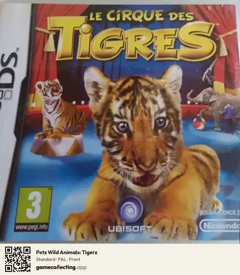 Petz Wild Animals: Tigerz Nintendo DS, PAL box front