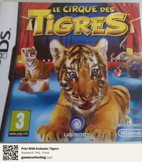 Petz Wild Animals: Tigerz Nintendo DS, PAL box front