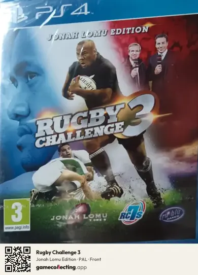 Rugby Challenge 3 PlayStation 4, PAL box front