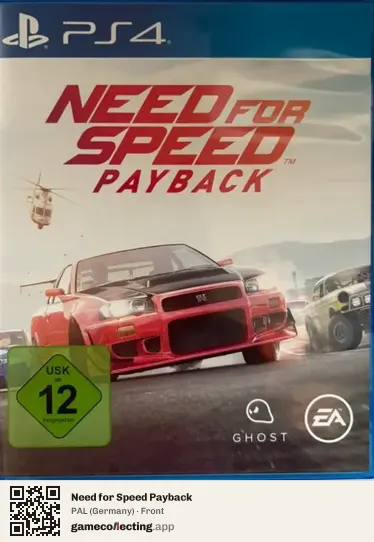 Need for Speed Payback PlayStation 4, Germany box front
