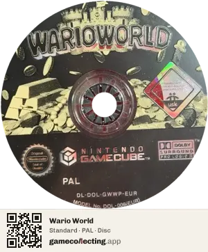 Wario World Nintendo GameCube, PAL disc
