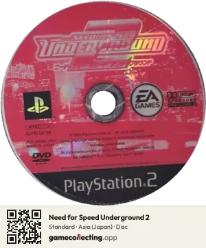 Need for Speed Underground 2 PlayStation 2, Asia disc