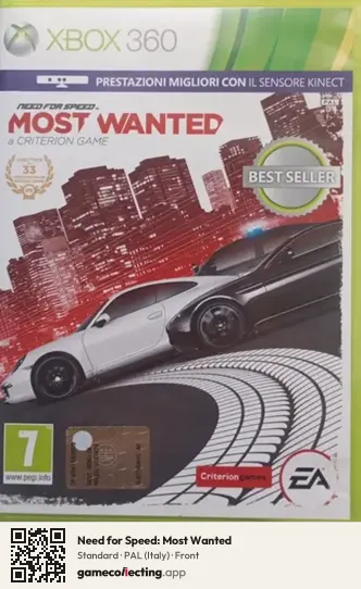 Need for Speed: Most Wanted Xbox 360, Italy box front