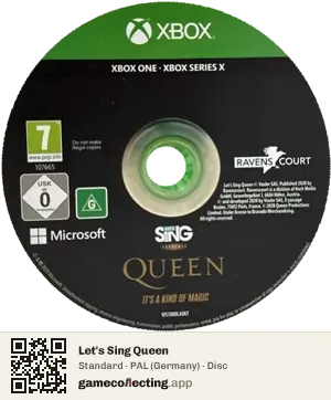 Let's Sing Queen Xbox One, PAL disc