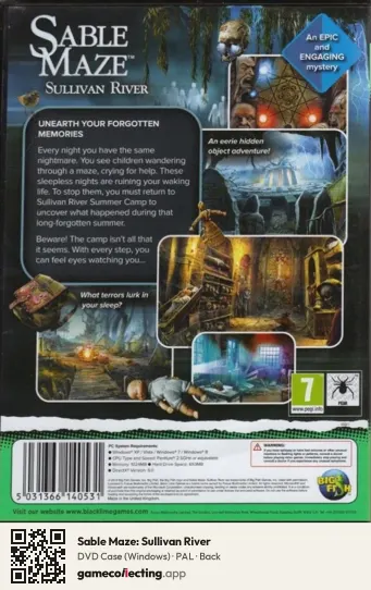 Sable Maze: Sullivan River Computer, PAL box back