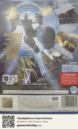 TimeSplitters: Future Perfect PlayStation 2, France box back