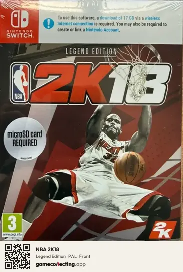 NBA 2K18 Nintendo Switch, PAL box front