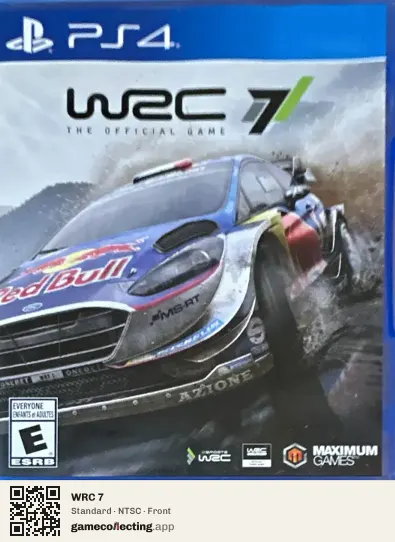 WRC 7 PlayStation 4, NTSC box front