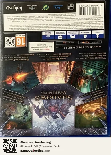 Shadows: Awakening PlayStation 4, Germany box back