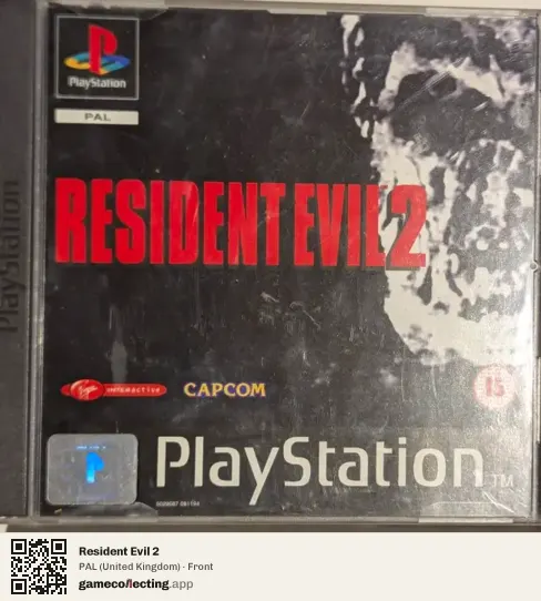 Resident Evil 2 PlayStation, United Kingdom box front