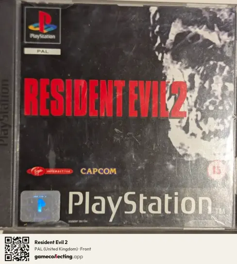 Resident Evil 2 PlayStation, United Kingdom box front