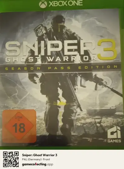 Sniper: Ghost Warrior 3 Xbox One, Germany box front