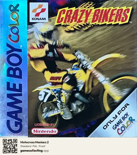 Motocross Maniacs 2 Game Boy Color, PAL box front
