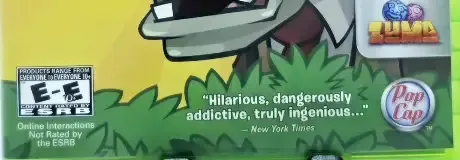 Plants vs. Zombies, the ESRB box on its front