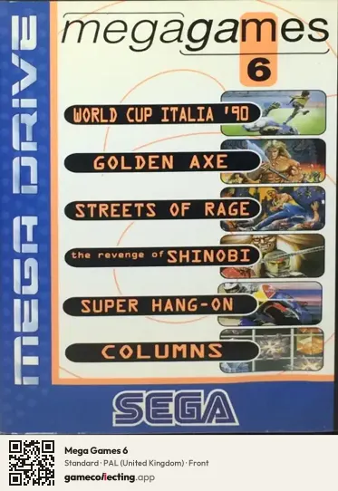 Mega Games 6 Sega Mega Drive / Genesis, United Kingdom box front