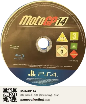 MotoGP 14 PlayStation 4, PAL disc