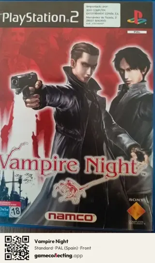 Vampire Night PlayStation 2, Spain box front