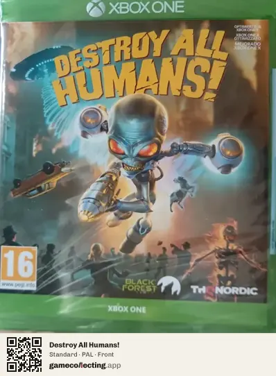 Destroy All Humans! Xbox One, PAL box front
