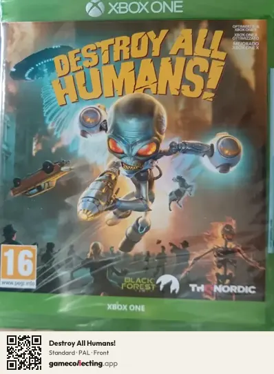 Destroy All Humans! Xbox One, PAL box front