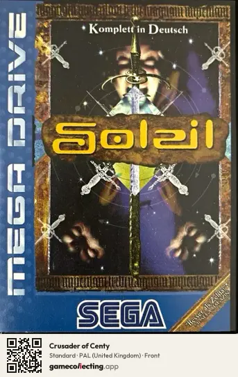 Crusader of Centy Sega Mega Drive / Genesis, United Kingdom box front