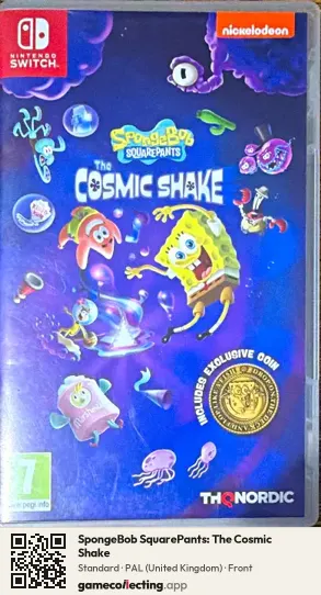 SpongeBob SquarePants: The Cosmic Shake Nintendo Switch, United Kingdom box front