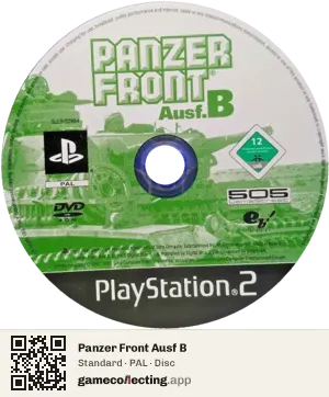 Panzer Front Ausf B PlayStation 2, PAL disc
