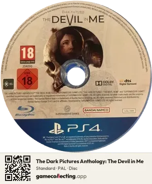 The Dark Pictures Anthology: The Devil in Me PlayStation 4, PAL disc