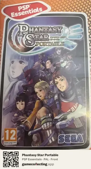 Phantasy Star Portable PlayStation Portable, PAL box front