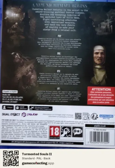 Tormented Souls II PlayStation 5, PAL box back