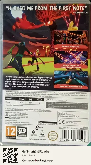 No Straight Roads Nintendo Switch, PAL box back
