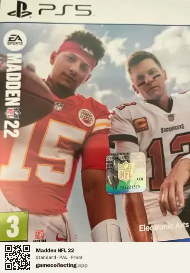 Madden NFL 22 PlayStation 5, PAL box front